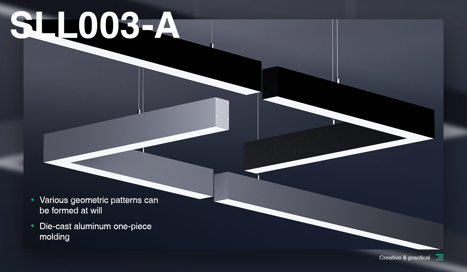 LED Lineare Leuchte 40W 3000K 4300LM 110° Abstrahlwinkel Dimmbare Weiß-LED Linear-Kreatives Design-01