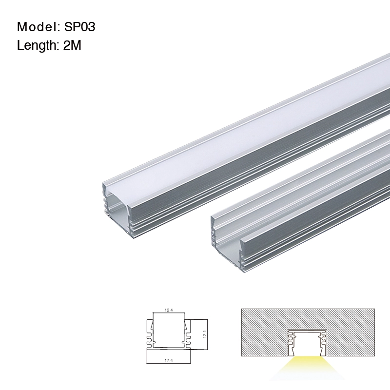 LED Profil Decke 2 Meter L2000 * 17.4 * 12.1mm-LED Profil Weiß-Modisches Aussehen-01