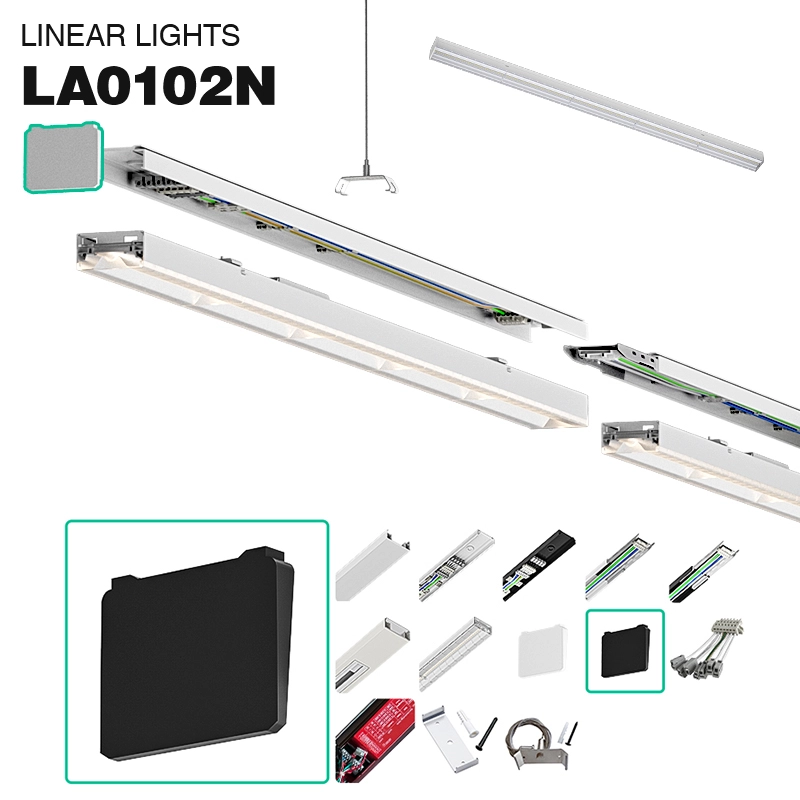 MLL002 Endkappe für LED Lineares Licht - Schwarzes Finish - 5 Jahre Garantie-Bueroleuchten--01