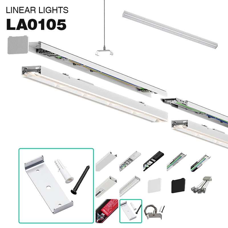 MLL002 Deckeneinbausatz Zubehör für LED-Lineare Leuchte-Werkstattbeleuchtung--01