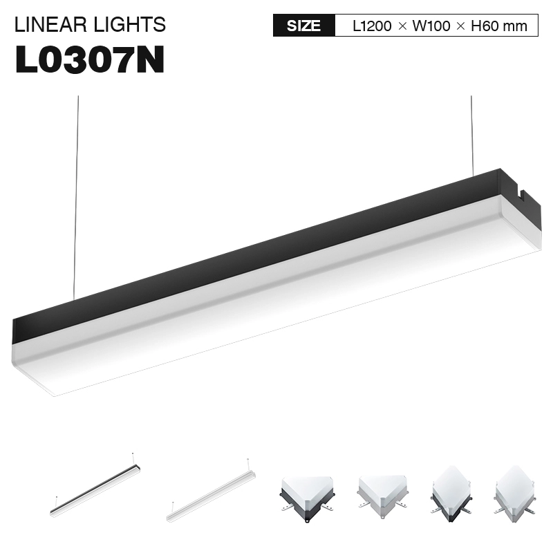 MLL003 50W 3000k 4800LM 120° Schwarz LED Decke Lineare Leuchte-LED Linear-lange Lebenserwartung-01