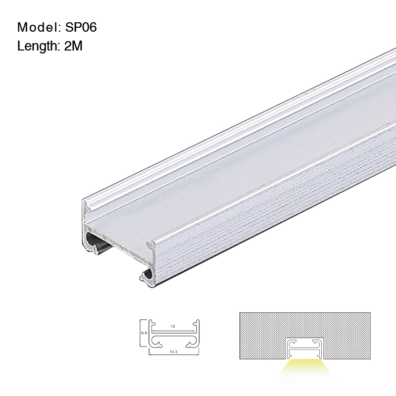 LED Profil Trockenbau 2 Meter L2000 * 13.3 * 6.9mm-Treppenbeleuchtung-einfache Installation-01