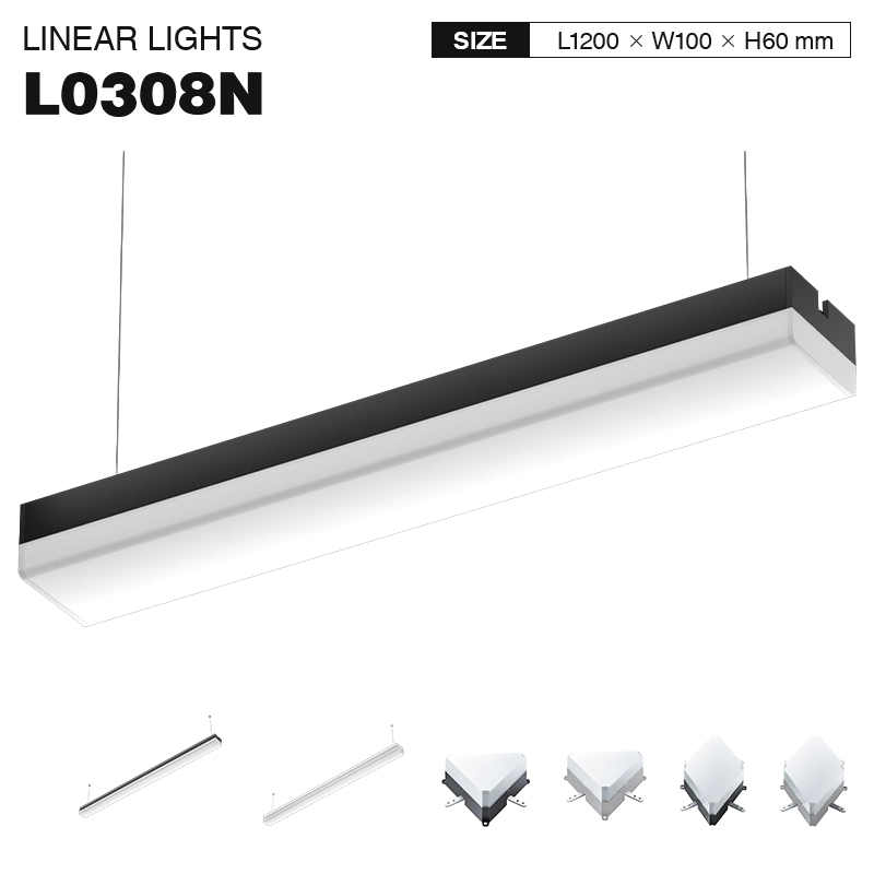 MLL003 50W 4000k 4960LM 120° Schwarz LED-Lineare Leuchten-Werkstattbeleuchtung-lange Lebenserwartung-01