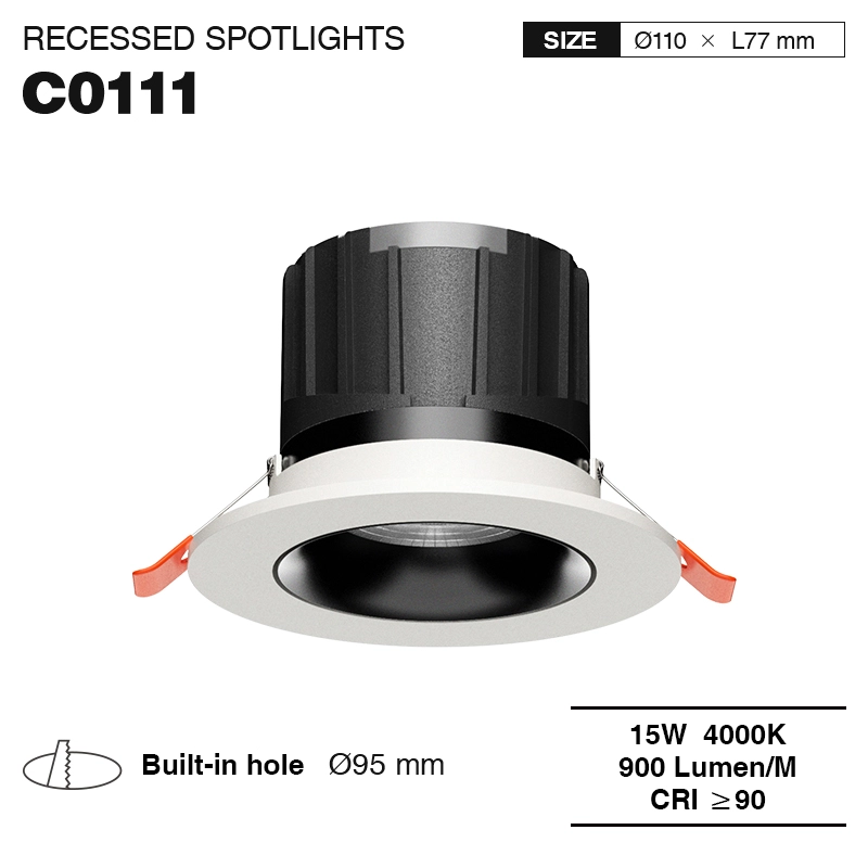 CSL001-A 15W 4000K 1000LM 24° Weiß LED Einbauleuchten Flach-15W LED Downlight-Helles Licht-01