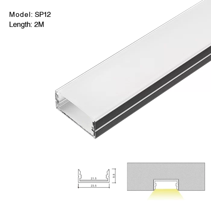 KOSOOM LED Profil 2meter L2000 * 23.5 * 9.8mm-LED Profil-Aluminiummaterial-01