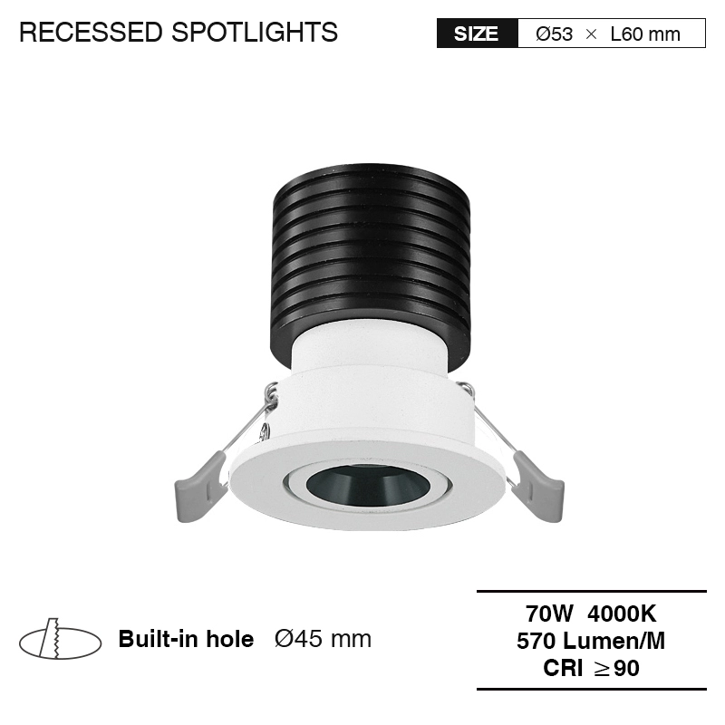 CSL002-A 7W 4000K 570LM 24° Weiß LED Einbaustrahler-Innenbeleuchtung-lange Lebenserwartung-01