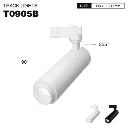 TRL009 12W 4000K 24˚N/B Ra80 Weiß—LED Schienensystem Modern-Schienensystem Küche-Aluminiummaterial-01(1)