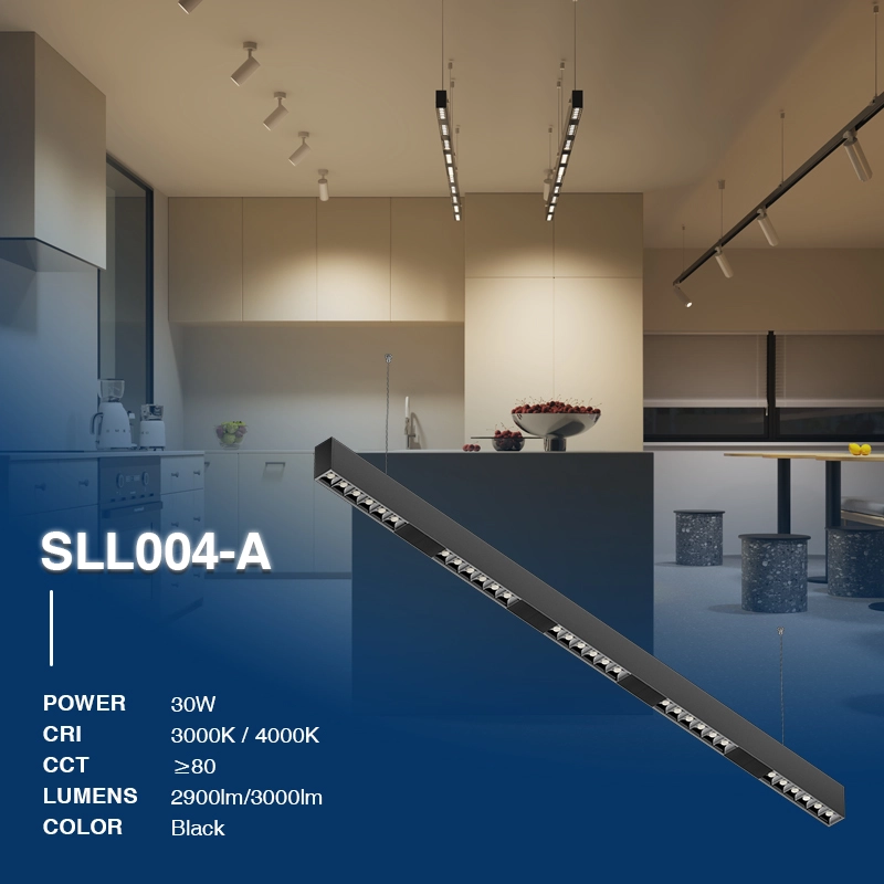 SLL004 30W 4000K 34˚N/B Ra80 Schwarz—Lineare Leuchte-Werkstattbeleuchtung-Einstellung der Farbtemperatur-02