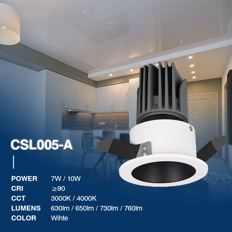 CSL005-A weißer Premium Silber Frontring Zubehör für Strahler-Lampenzubehör-einfache Installation-02
