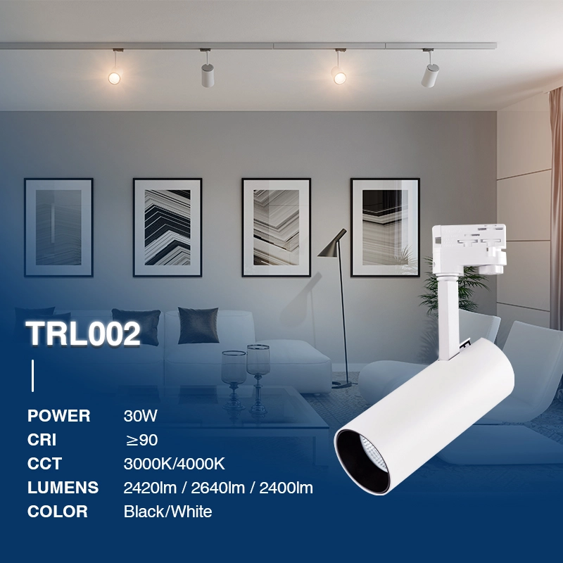 Kosoom - Großhandel-LED Strahler Schienenbeleuchtung Weiß 30W 3000k 2420LM Abstrahlwinkel 36˚ TRL002-T0202B-Schienensystem Lampen--02