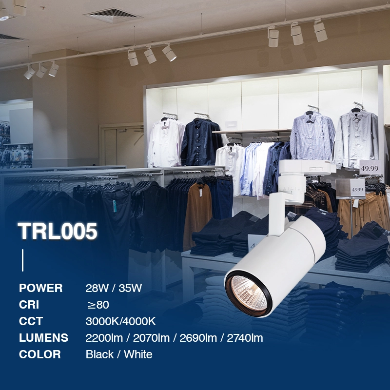 Kosoom-TRL005-T0504B-Fabrik direkt weißer Strahler Schienenbeleuchtung 35W 2740LM 3000K Abstrahlwinkel 36˚-Uncategorized--02B
