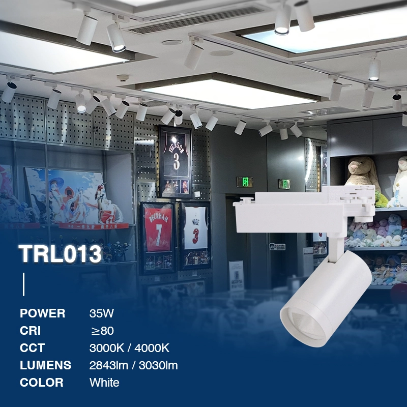 TRL013 35W 3000K 60˚N/B Ra80 Weiß—LED Strahler Schienenbeleuchtung-Schienensystem Lampen--02B