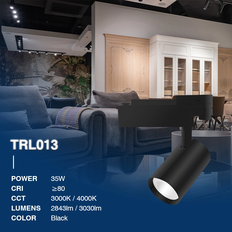 TRL013 35W 4000K 3030LM 60˚N/B schwarz —LED Strahler Schienenbeleuchtung-Schienensystem Lampen--02N