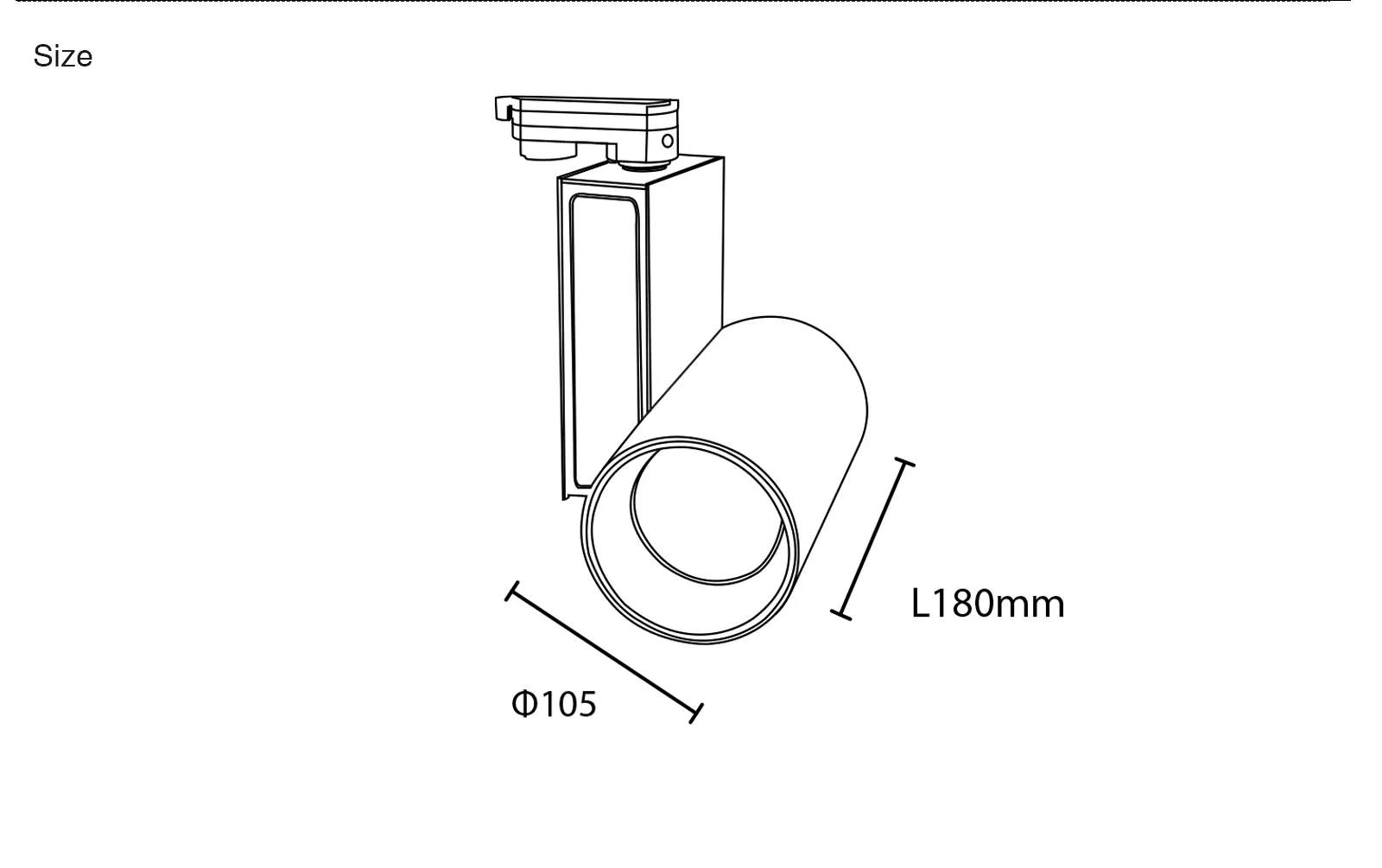 LED-Schienenleuchten Strahler 50W 3000K 3190LM Abstrahlwinkel 55˚ CRI≥90 Weiß-LED Strahler--03