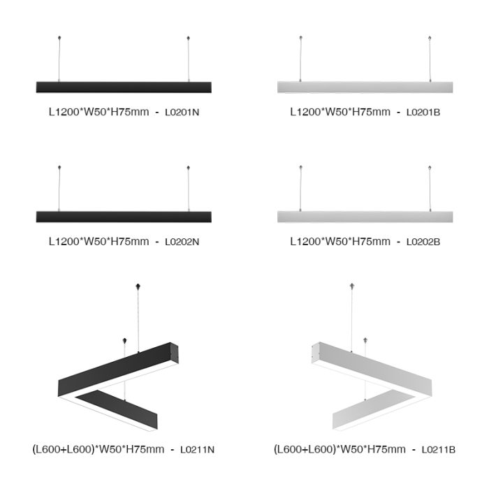 LED Lineare Leuchte 40W 3000K 4300LM 110° Abstrahlwinkel Dimmbare Weiß-LED Linear-Kreatives Design-06