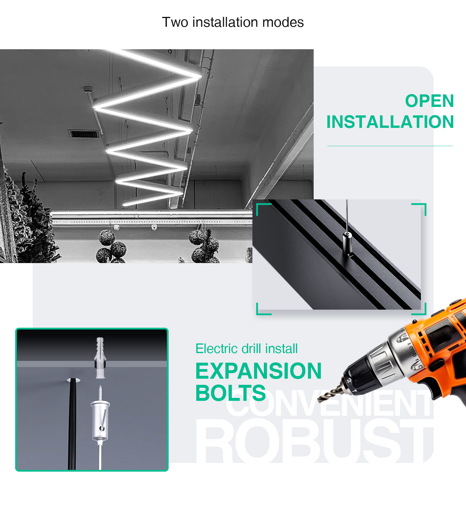 LED Lineare Leuchte 40W 3000K 4300LM 110° Abstrahlwinkel Dimmbare Weiß-Pendelleuchten-einfache Installation-06