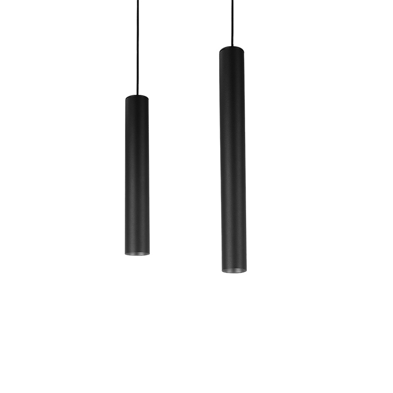 Kosoom-CSL001-M 7W 3000K 430LM I0101N Zylinderförmige LED-Pendelleuchten Schwarz-Pendelleuchten-moderner Stil