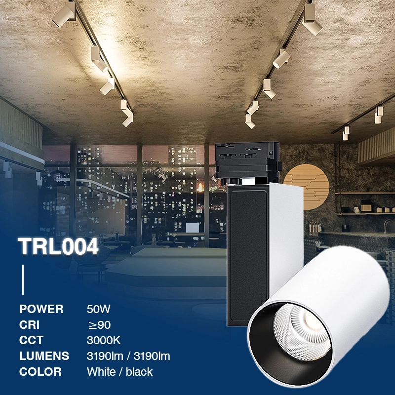 TRL004 50W 3000K 55˚N/B Ra90 Weiß—LED-Schienenleuchten StrahlerInnenbeleuchtung-Schienensystem Lampen--2