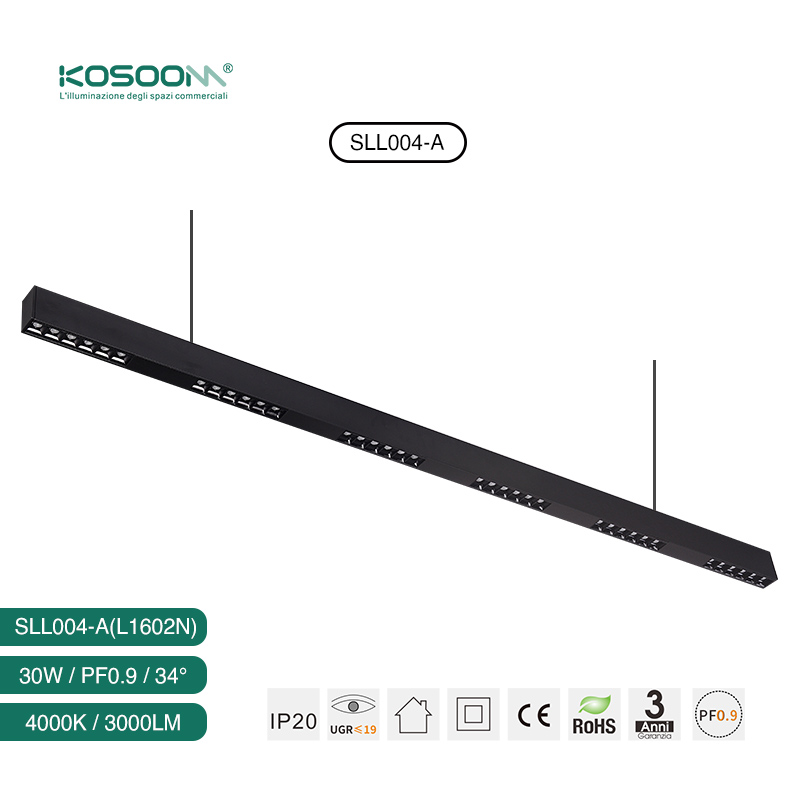 Lineare Leuchte 30W 4000K 3000LM 34° Abstrahlwinkel Schwarz-Pendelleuchten-Modisches Aussehen