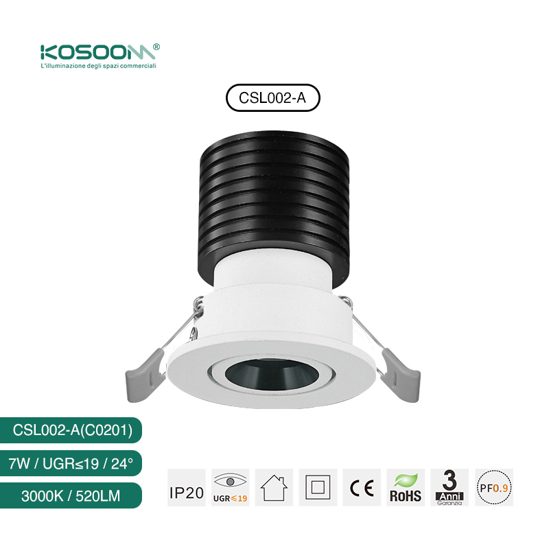 Einbaustrahler Downlight 7W 4000K 570LM Abstrahlwinkel 24˚ Weiß-Downlights-Einstellung der Farbtemperatur