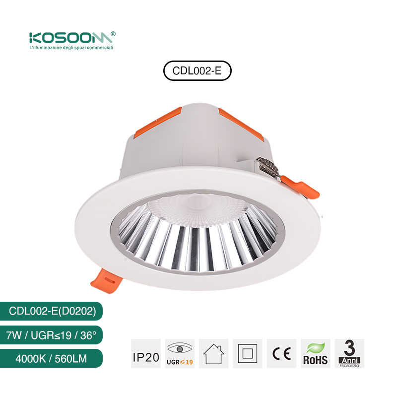 Einbaustrahler Downlight 7W 4000K 560LM Abstrahlwinkel 36˚ Weiß-LED Strahler-einfache Installation