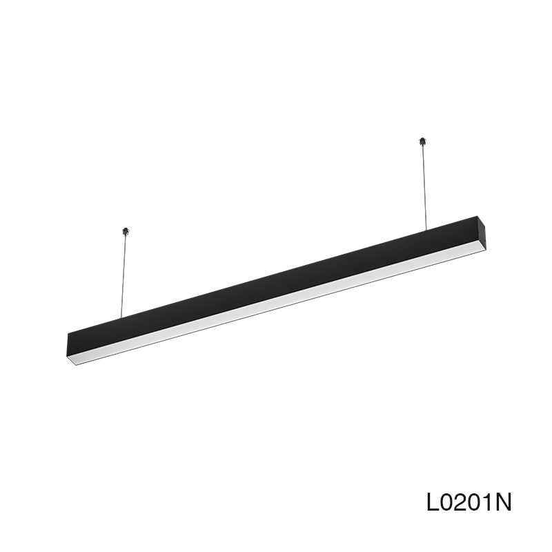 Dimmbare LED Lineare Leuchte 40W 3000K 4300LM 110° Abstrahlwinkel Schwarz-Pendelleuchten-Kreatives Design-L0201N