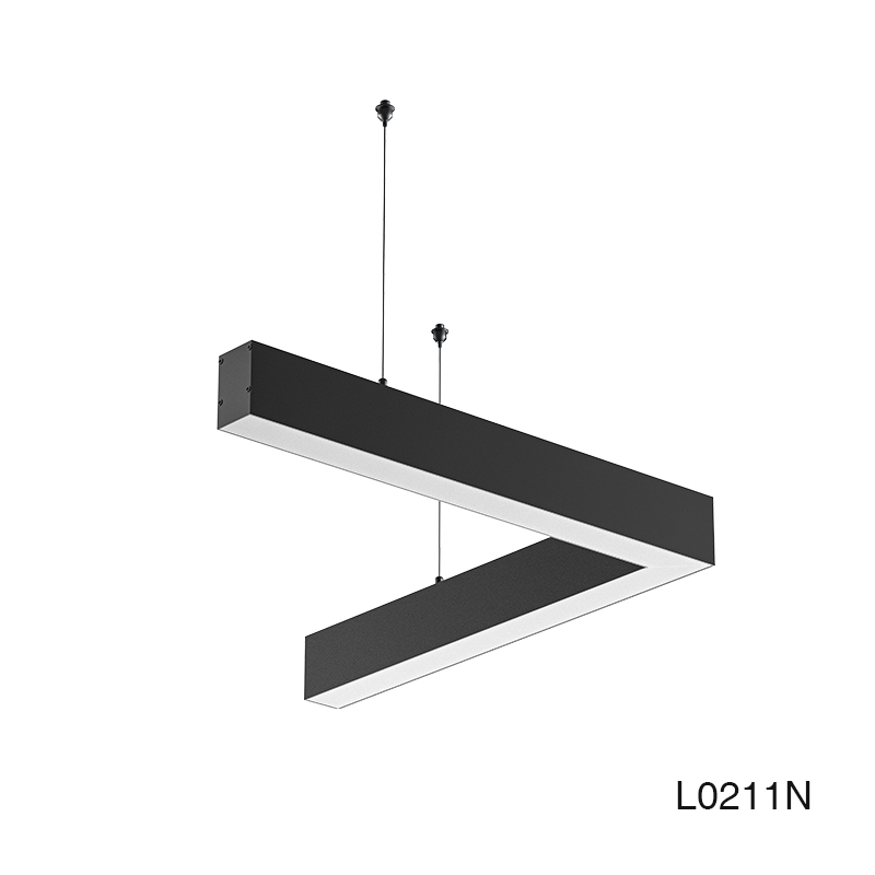 LED Lineare Leuchte 40W 4000K 4700LM 110˚ Abstrahlwinkel Schwarz-Lampe Hängend-Modisches Aussehen-L0211N