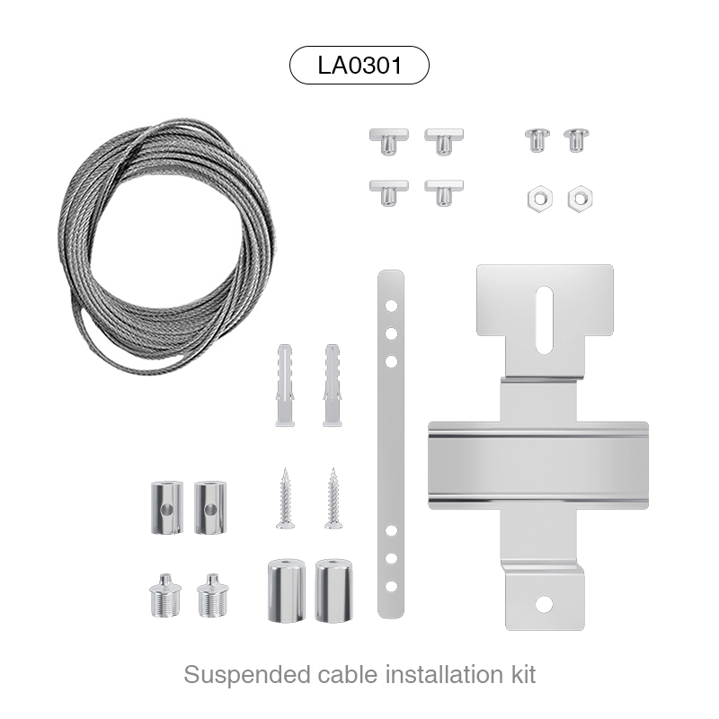 Hochwertiges Hängekabel-Installationsset Zubehör für lineare LED-Deckenleuchten-Lampenzubehör-lange Lebenserwartung-LA0301