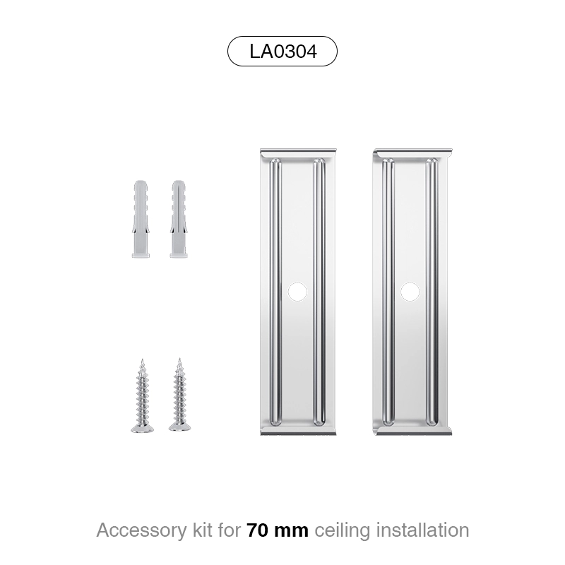 Hochwertiges 70-mm-Deckeninstallationszubehörset für lineare LED-Deckenleuchten-Lampenzubehör-lange Lebenserwartung-LA0304