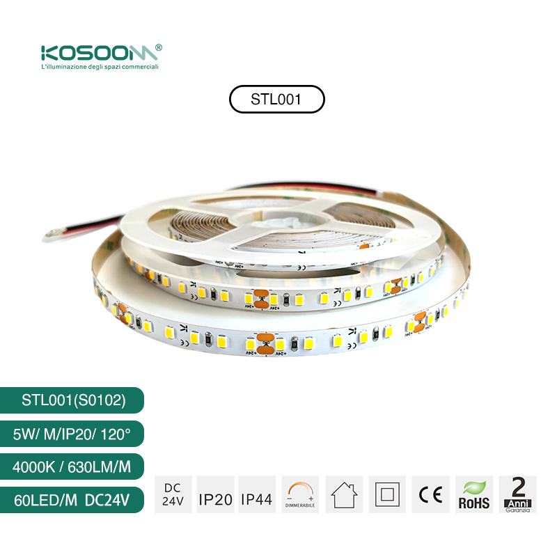 SMD 2835 4000K Ra80 IP20 5W/m 60LEDS/m LED Leiste Decke-LED Leiste Decke-Helles Licht-S0102