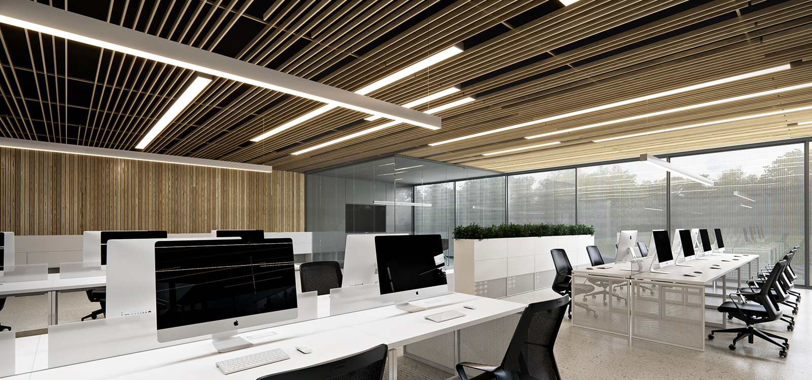 Dimmbare LED Lineare Leuchte 40W 3000K 4300LM 110° Abstrahlwinkel Schwarz-LED Linear-Helles Licht