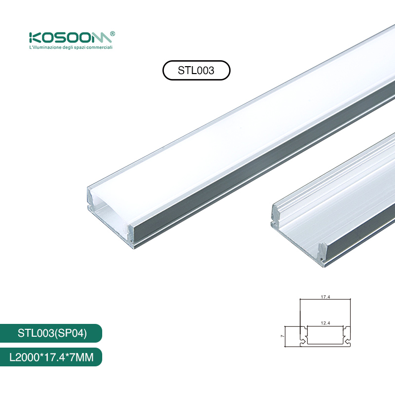 LED Profil für LED Streifen mit komprimierten Abdeckungen und Kappen Flexiblel-Treppenbeleuchtung-Aluminiummaterial-SP04