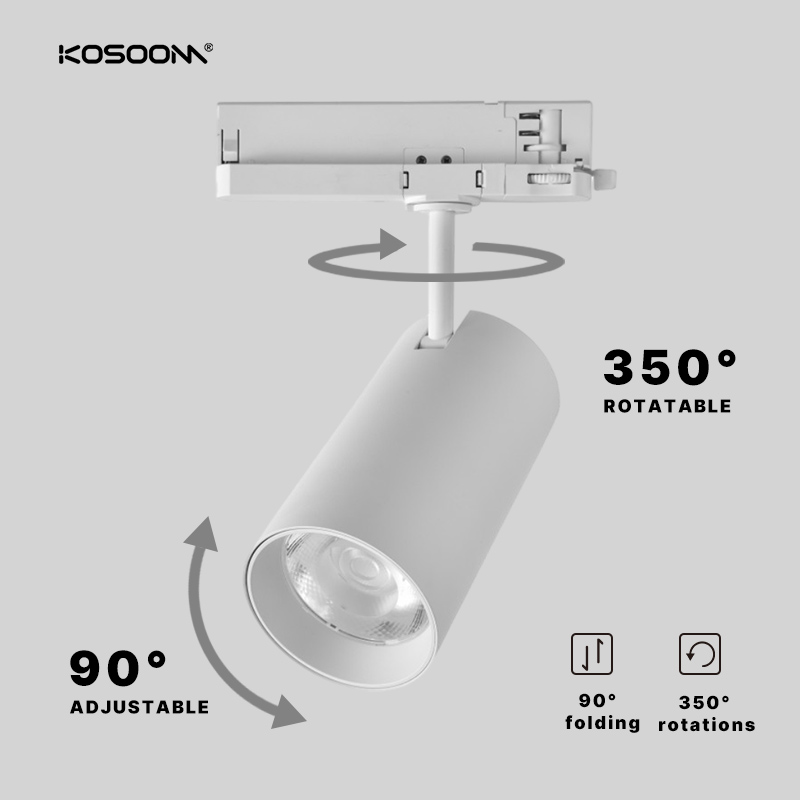 Anpassbare Innen-Stromschienenbeleuchtung 15W 1250LM Einstellbarer Abstrahlwinkel 15°/24°/36° NCH06215-4-Kosoom-Schienensystem Lampen