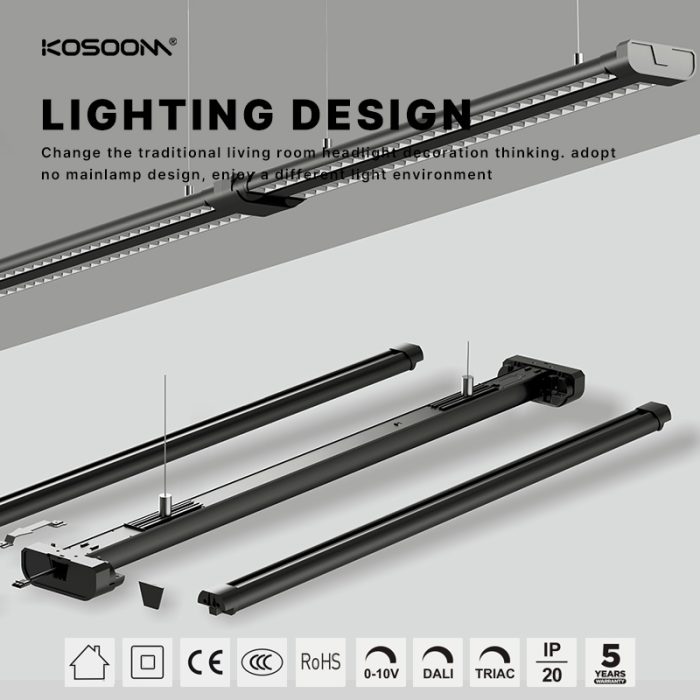 Zubehör 2m Hängeseil Zubehörtasche-2 Streifen Für LED Lineare Beleuchtung SL992S-AS2000- KOSOOM-LED Linear