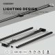 Zubehör 2m Hängeseil Zubehörtasche-2 Streifen Für LED Lineare Beleuchtung SL992S-AS2000- KOSOOM-LED Linear