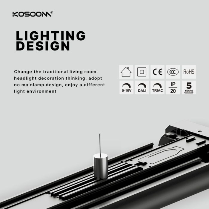 Zubehör 2m Hängeseil Zubehörtasche-2 Streifen Für LED Lineare Beleuchtung SL992S-AS2000- KOSOOM-LED Linear