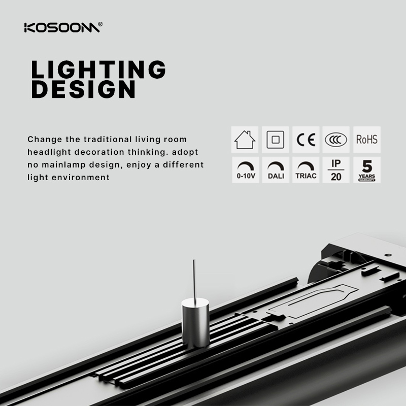 Zubehör 2m Hängeseil Zubehörtasche-2 Streifen Für LED Lineare Beleuchtung SL992S-AS2000- KOSOOM-LED Linear