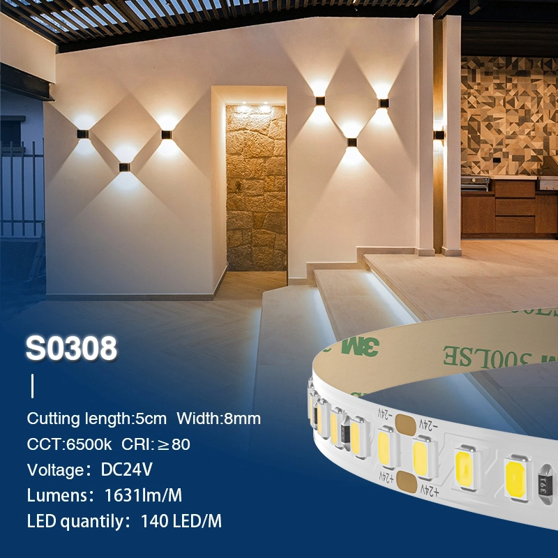 SMD 2835 6500K Ra80 IP20 5m 12W/m LED Streifen 24v-LED Streifen--S0308