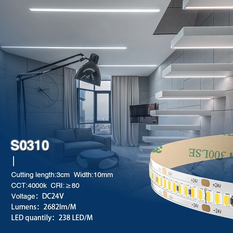 SMD 2835 4000K Ra80 IP20 5m 20W/m 24v LED Streifen Selbstklebend-LED Streifen Wohnzimmer--S0310