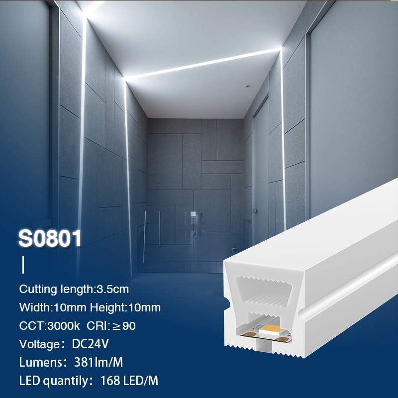 SMD 3000K Ra90 IP65 168LEDS/m L50000*W10*H10mm 24V Neon LED Streifen-LED Strip 2835--S0801