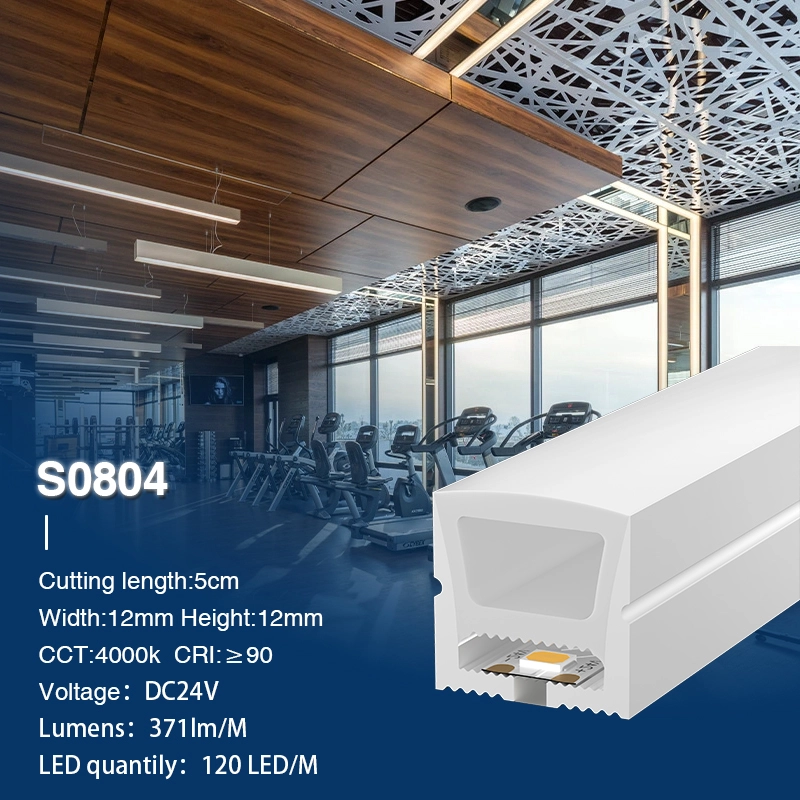 SMD 4000K Ra90 IP65 120LEDS/m L50000*W12*H12mm 24V LED Streifen Siliko-LED Streifen 24V--S0804