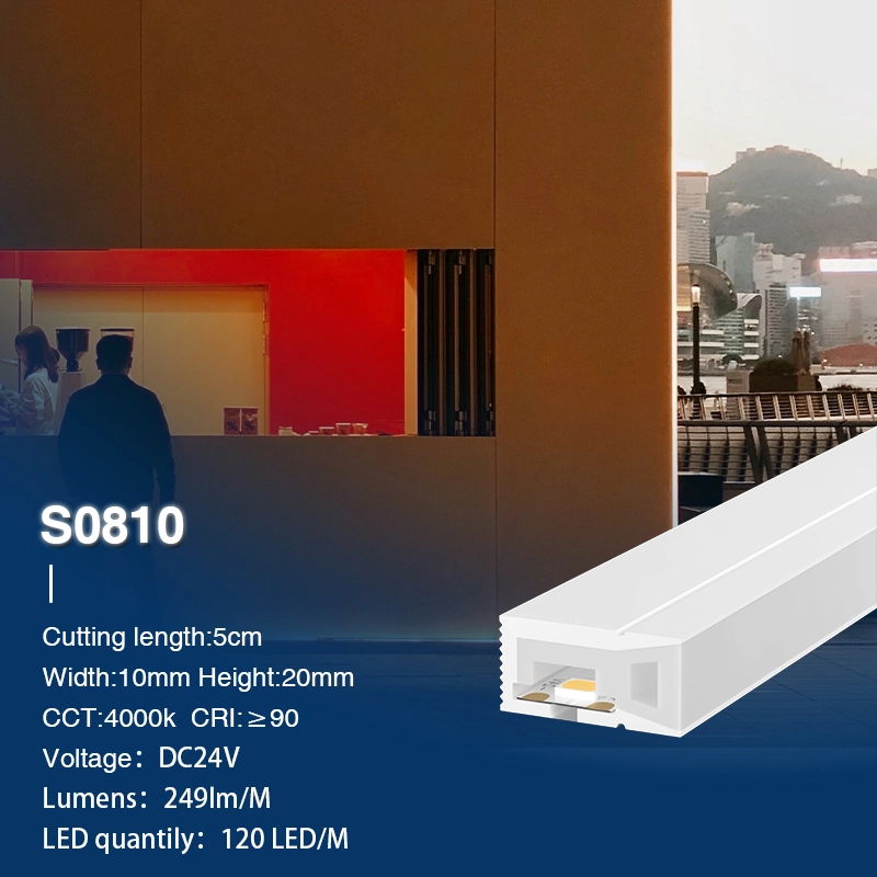 SMD 4000K Ra90 IP65 120LEDS/m L50000*W10*H20mm 24V Neon LED Strip Lights-LED Streifen Selbstklebend--S0810
