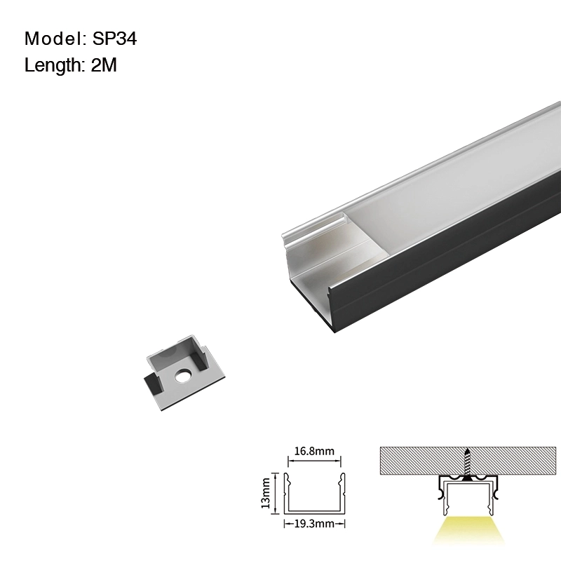 LED Profil 2 Meter komprimierte Deckel und Kappen/CN-SL13 L2000*19,3*13 mm -SP34-Treppenbeleuchtung--01
