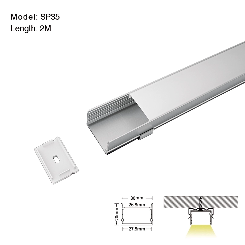 Profil 2 Meter komprimierte Deckel und Kappen/CON-SL14 L2000*30*20mm -Kosoom SP35-LED Profil Decke--01