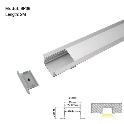 LED Profil 2 Meter komprimierte Deckel und Kappen/CN-SL15 L2000*43*20mm -Kosoom SP36-Indirekte Beleuchtung--01