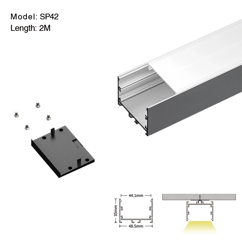 SP42 LED Profil Trockenbau 2 Meter L2000*48,5*35mm-Indirekte Beleuchtung--01