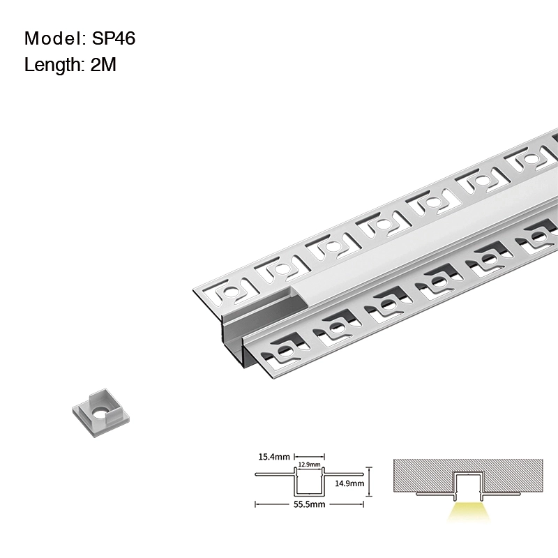 SP46 LED Profil 2 Meter L2000*55,5*14,9 mm-LED Profil Weiß--01
