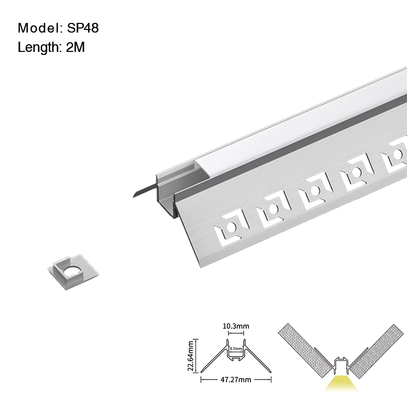 SP48 LED-Profile aus Aluminium 2 Meter L2000*47,3*22,6 mm-LED Aluminium Profil--01