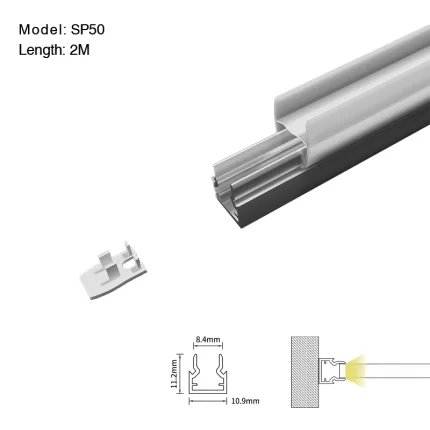 SP50 LED Profil Decke 2 Meter L2000*10,9*11,2 mm-Treppenbeleuchtung--01