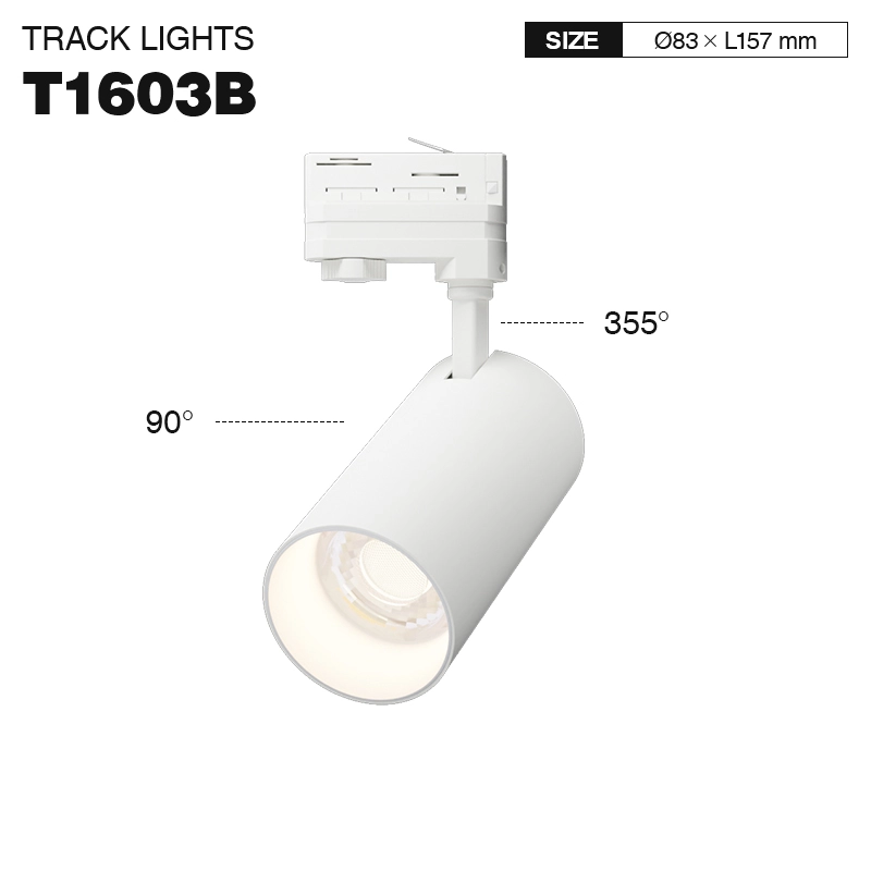 TRL016 30W 3000K 36˚N/B Ra80 Weiß—Küchen Schienensystem-Innenbeleuchtung--01